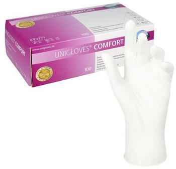Unigloves Comfort Latexhandschuhe puderfrei weiß XL 100 Stk.