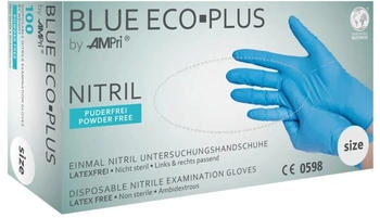 Ampri Blue Eco Plus Nitril-Untersuchungshandschuhe puderfrei Gr. XXL (100 Stk.)