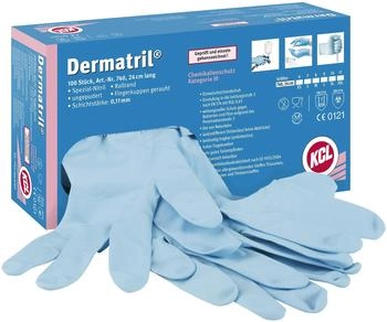 Honeywell Dermatril 740 Einweghandschuhe blau Nitril Gr&ouml;&szlig;e 10 (740/10)