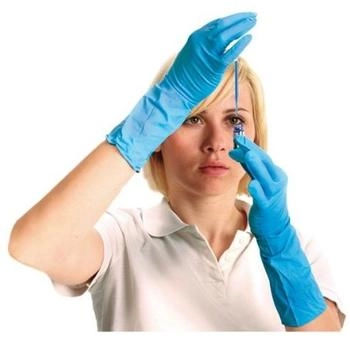 Mensch Super High Risk Nitrilhandschuhe puderfrei blau (26656)