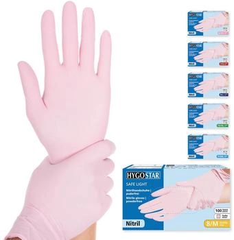 Hygostar Safe Light Nitrilhandschuhe puderfrei pink M (27055)