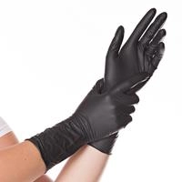 HYGOSTAR Nitril-Handschuh SAFE LONG, XL, schwarz, puderfrei