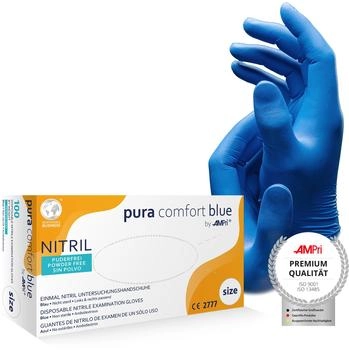 Ampri Nitrilhandschuhe puderfrei blau Gr. S (970-013-S)