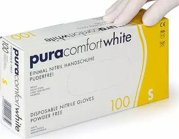 Ampri Nitrilhandschuhe Puracomfort puderfrei weiß S (120-020-S)