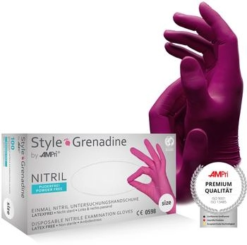 Ampri Nitril-Handschuhe Style Grenadine magenta/pink (01182-L)