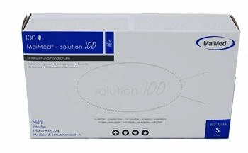 MaiMed Solution 100 Nitril Einmalhandschuhe puderfrei blau (76166)