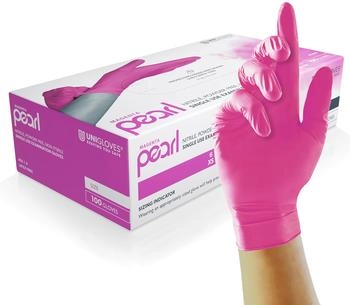 Unigloves Pearl Nitril Handschuhe magenta puderfreie Einweghandschuhe L (GP8504)