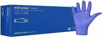 Mercator Medical Nitrylex Classic Einweg-Nitrilhandschuhe puderfrei blau (21808)