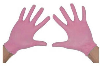 PARAM Handschuhe Einmal Nitril S rosa pink