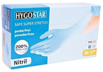 Hygostar Hygostar Nitril-Handschuhe Safe Super Stretch Blau 100 St&uuml;ck : L