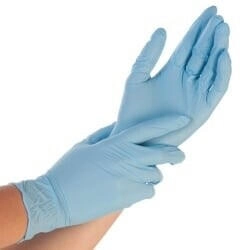 Mensch HygoStar Nitrilhandschuhe Extra Safe Blau puderfrei : S