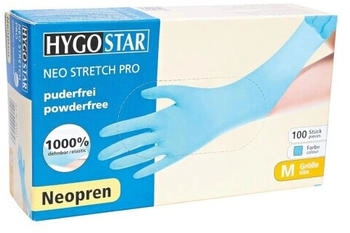 Mensch Hygostar Neopren-Handschuhe Neo Stretch Pro puderfrei Türkis : XL