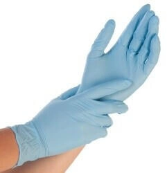 Mensch HygoStar Nitrilhandschuhe Extra Safe Blau puderfrei : M