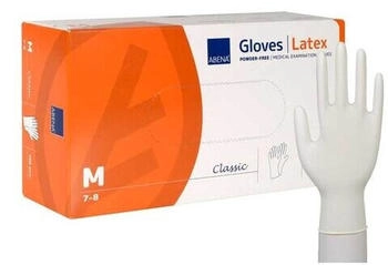 Abena Latex-Handschuhe Classic unsteril puderfrei M natur