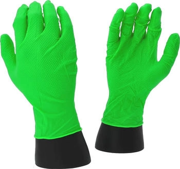 KS Tools Nitril Handschuhe, XL, 100 Stück – Reißfest, Chemikalienresistent, 8 Mil Stärke
