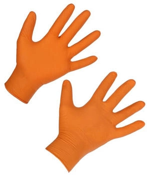 Kerbl Nitril Einmalhandschuh X-Grip 240mm 50 St Gr. XL orange