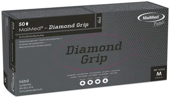 MaiMed 10x -Diamond Grip black Gr. L unst. 50St/B Box (50 Stück)