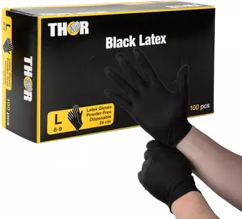 Abena Thor Black Latex Puderfrei Gr. L Packung (100 Paare)