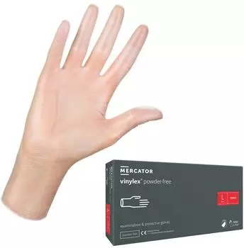 Mercator Medical Vinyl-Handschuhe MERCATOR 100 Stück Größe. S M L XL RUKVIN_MERC_L