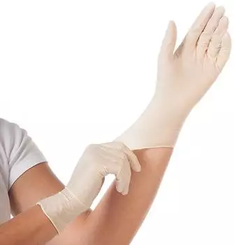 Hygonorm Latex-Handschuh Grip Light puderfrei XL 24cm weiß VE=10x100 Stück