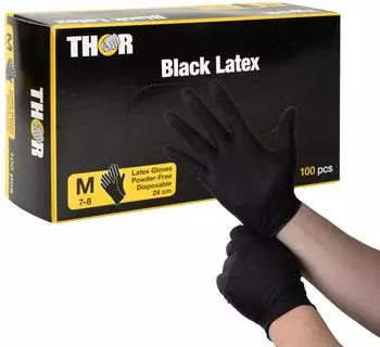Abena Thor Black Latex Puderfrei Gr. M Packung (100 Paare)