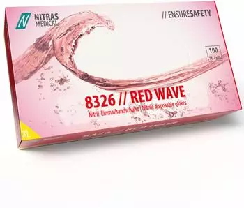 MCD Medical Care Dental Nitril Einweghandschuhe 8326 "RED WAVE" rot 100er Box