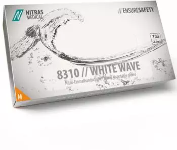 MCD Medical Care Dental Nitril Einweghandschuhe 8310 "WHITE WAVE" weiß 100er Box