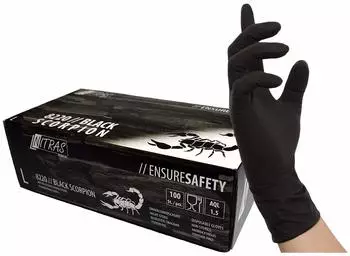 MCD Medical Care Dental Latex Einweghandschuhe 8220 BLK SCORPION PF 100 Stück
