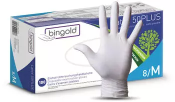 Bingold Tex Einweghandschuh Latex 50PLUS 604217 S natur 100 Stück
