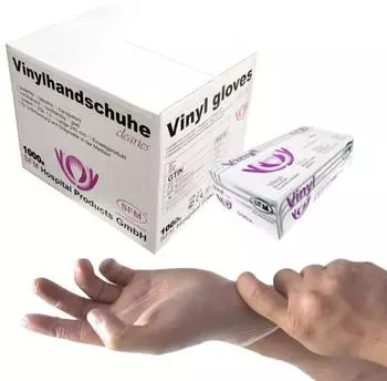 Saxonette ® CLEARIES : XL Vinylhandschuhe puderfrei glatt klar (1000)