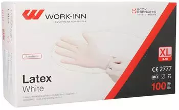Work-Inn 1000 Handschuhe Latex gepudert White weiss natur Größe XL 98415