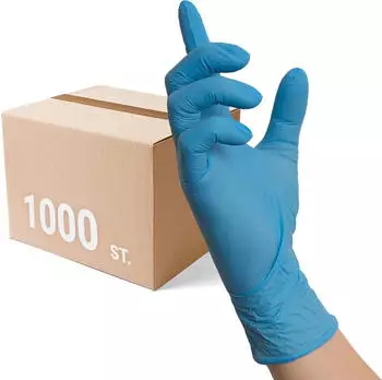MCD Medical Care Dental 8311 Blue Wave Einmalhandschuhe 10x 100 Stück Einweghandschuhe puderfrei unsteril perfekt in einer Box zum Dosieren Größe:9