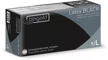 Bingold Bingold Latex BLACK Latexhandschuhe schwarz 100 Stück Größe: L