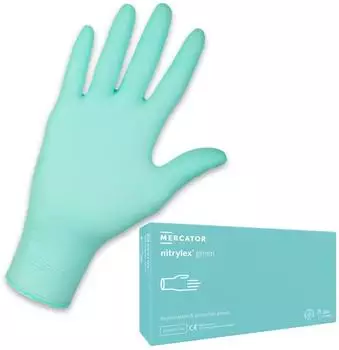 Mercator Medical Mercator NITRYLEX medizinische Einweghandschuhe aus Nitril grün 100 Stück Größe S M L XL RUKNIT_MERC_Z_L