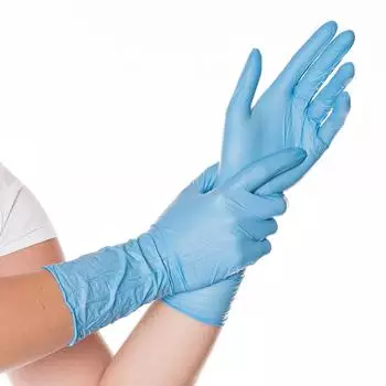 Hygostar Hygostar "Extra Safe Superlong" Nitril-Handschuhe Blau 50 St&uuml;ck : L