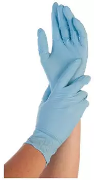 Hygonorm 10 x Hygonorm Nitril-Handschuh Safe Fit puderfrei M 24cm blau VE=200 St&uuml;ck