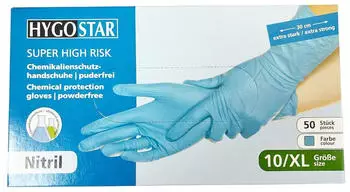 Hygostar Hygostar Chemikalienschutzhandschuhe "Super High Risk" 50 St&uuml;ck : XL