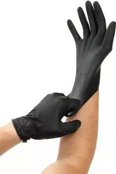 Kunzer Nitril-Einweghandschuhe schwarz GREASE BULLY Gr M (100 St&uuml;ck) GREASEBULLYM