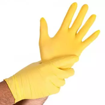 Hygostar Safe Light Nitrilhandschuhe gelb puderfrei VE 1000 St&uuml;ck 8/M