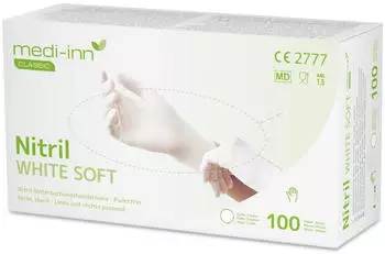 Medi-Inn Einmalhandschuhe Nitril white soft puderfrei VE 1000 St&uuml;ck XL