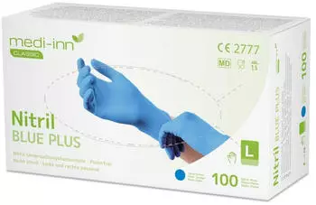 Medi-Inn Nitril blue plus Einmalhandschuhe puderfrei L / 1000 St&uuml;ck