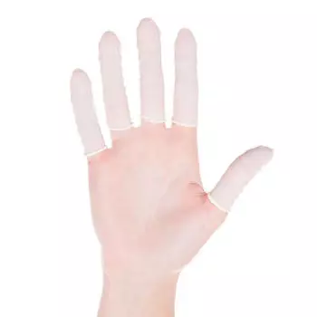 Hygostar Nitril-Fingerlinge puderfrei wei&szlig; L 100 St&uuml;ck