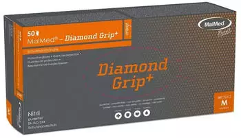 MaiMed 10x -Diamond Grip+ orange Gr. S unst. 50St/B Box (50 St&uuml;ck)