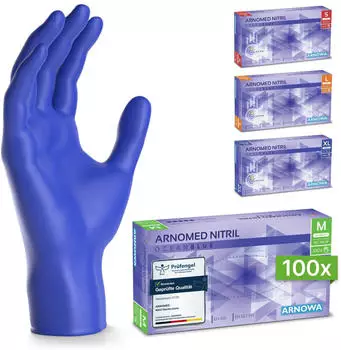 Arnowa RAINBOW NITRIL OCEAN BLUE Nitrilhandschuhe blau puderfrei VE 100 St&uuml;ck 10/XL