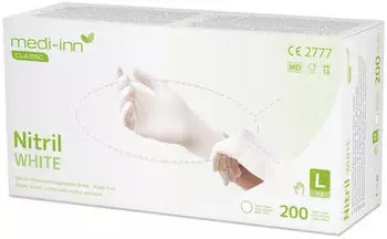 Medi-Inn Nitril white Einmalhandschuhe Big Box 200 St&uuml;ck L / 1000 St&uuml;ck