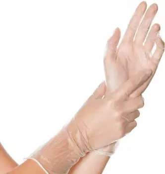 Mensch Hygostar Vinyl-Handschuhe Ideal Long 30 cm 100 St&uuml;ck : M