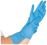 Hygostar Nitrilhandschuh SUPER HIGH RISK blau S 30 cm, puderfrei