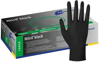 R&ouml;sner-Mautby Meditrade Einmalhandschuhe Nitril black Gr&ouml;&szlig;e L 10x100Stk.