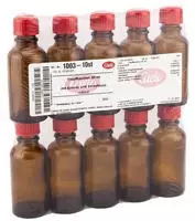Tropfflasche 30 ml braun m.Einsatz+Versc 10 St