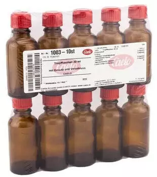 Caesar & Loretz Tropfflasche 30 ml mit Einsatz + Verschlu&szlig; braun